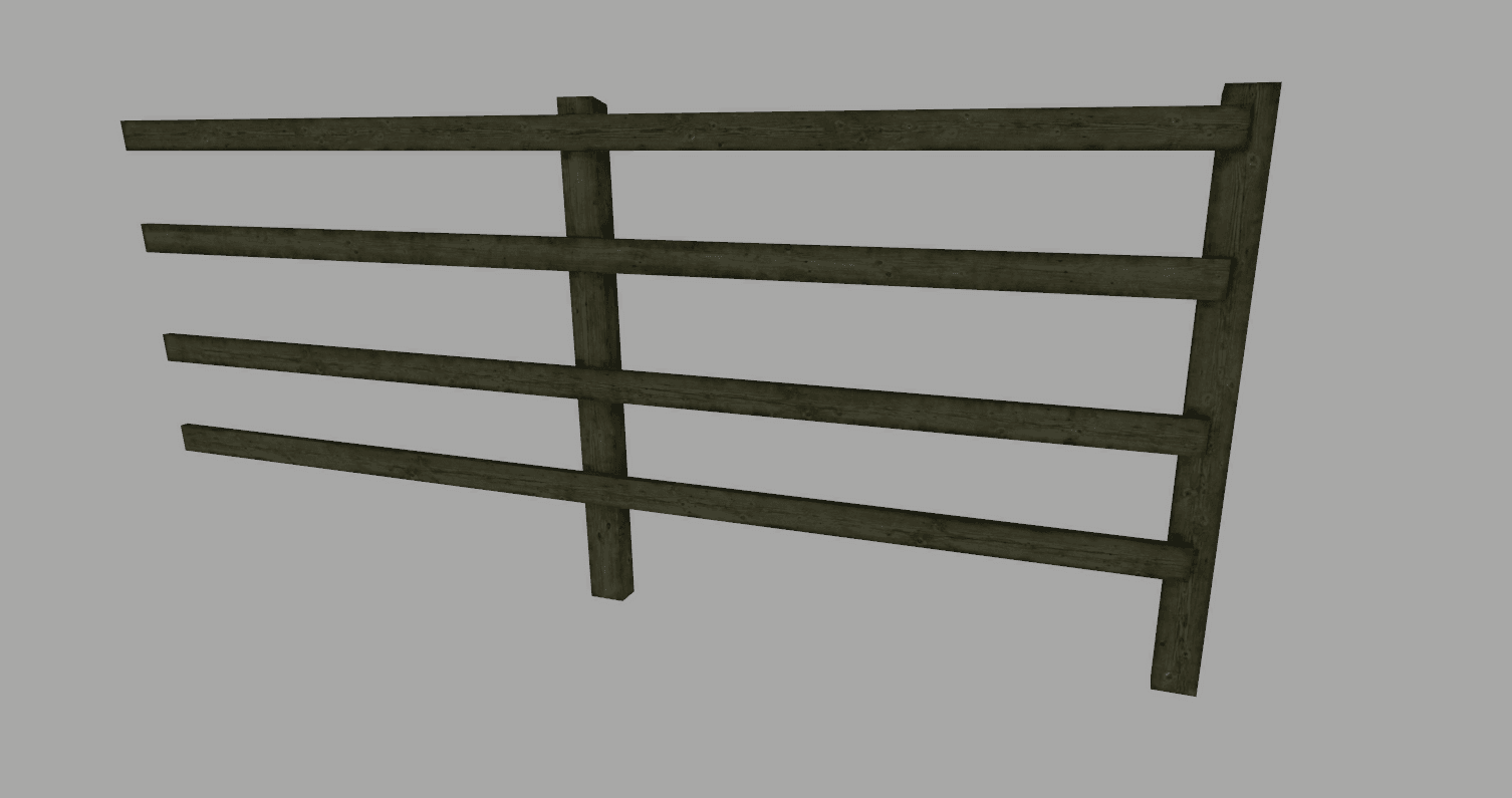 FS25 Wood Fence Prefab